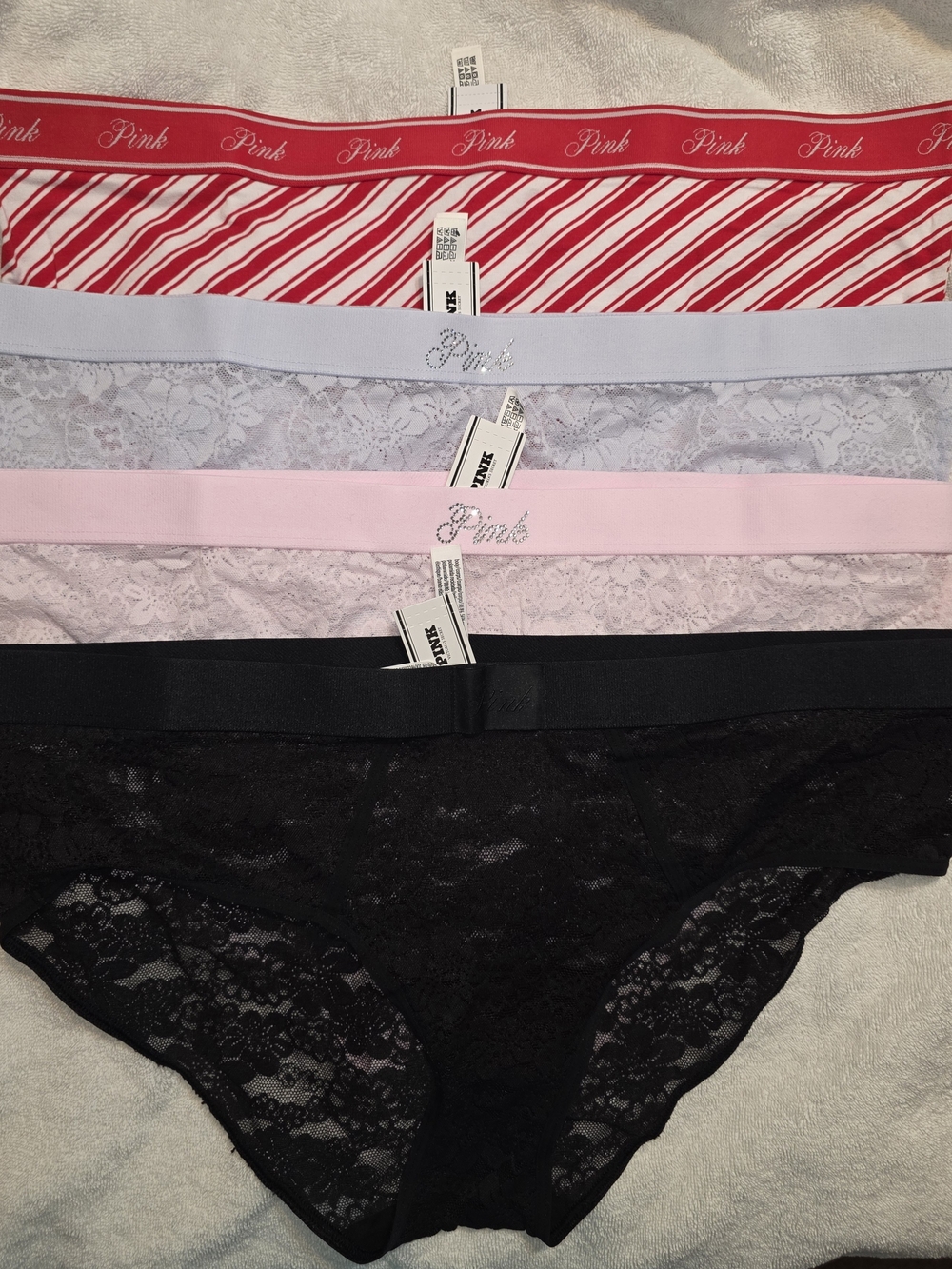 PINK Victoria's Secret Lace Hipster Panty Pack - Assorted Colors